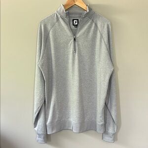 FootJoy Quarter 1/4 Zip‎ Pullover Size Medium Light Heathered Gray